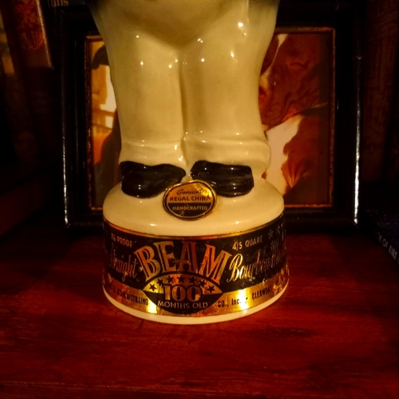 1960 Jim beam empty liquor bottles democrats and Republicans includes paper flag - Picture 11 of 11